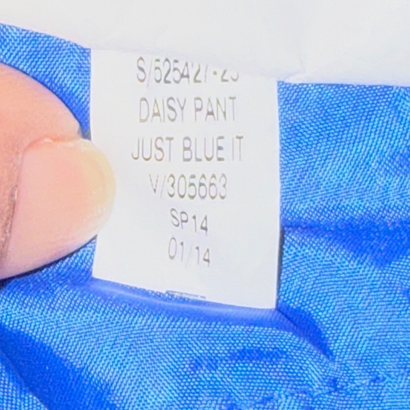 OLD NAVY Diva Daisy Pants Blue Ankle Women’s Size 12 Pockets - Picture 5 of 6